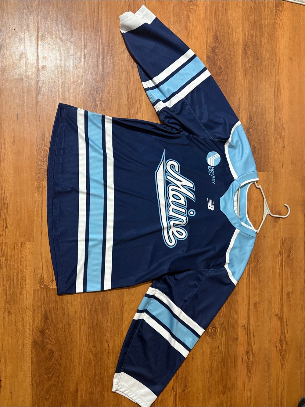 New Balance Maine Navy & Light Blue Hockey Jersey